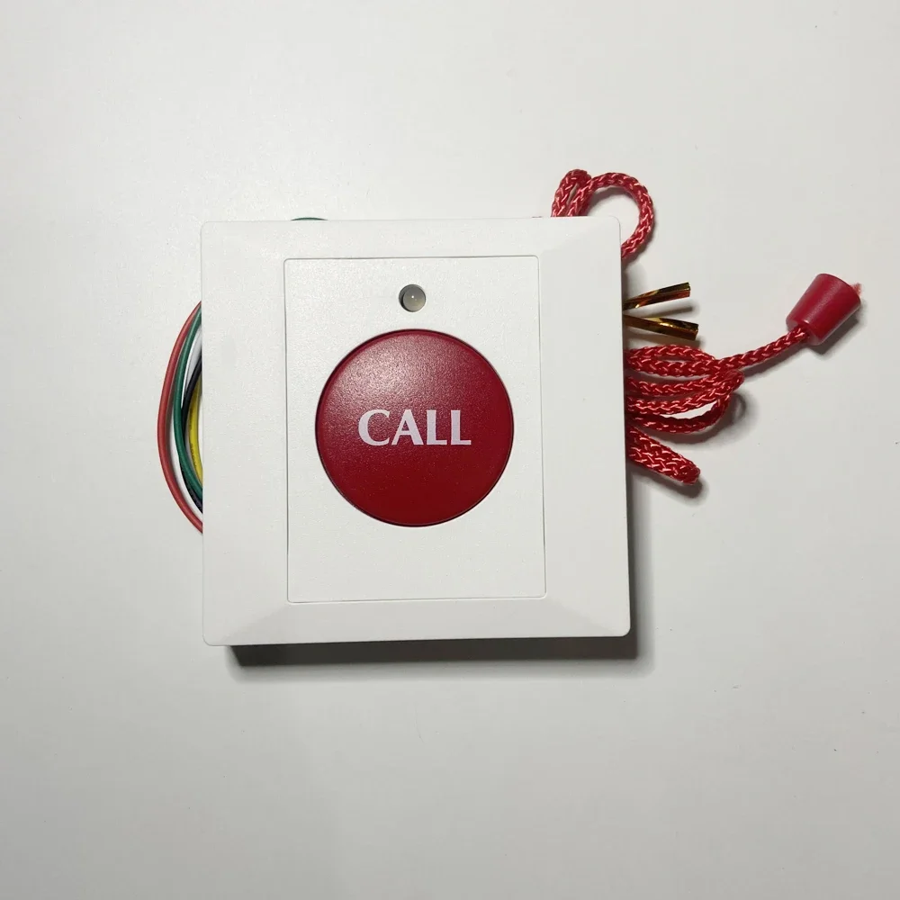 1Pcs Emergency Call Button NC/NO Optional Signal 86mm Digging Rope Panic Button With 12-24V LED For Alarm System Bed People