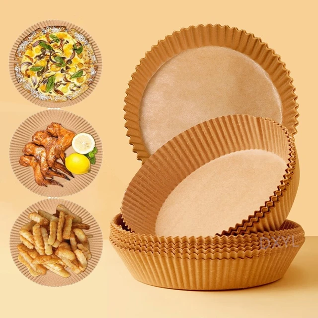 Papiers de cuisson ronds pour friteuse à air, cuiseur vapeur antiadhésif,  doublures en papier huilé, accessoires de cuisine, poulet, 20cm, 50 pièces,  100 pièces - AliExpress