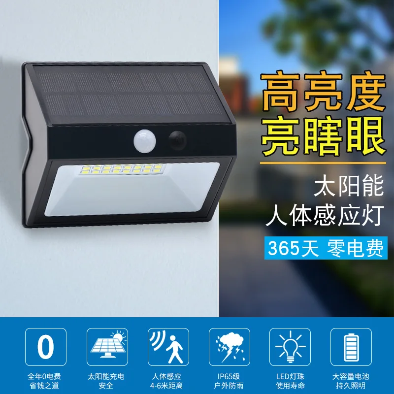 Led Solar Flood Light Country Manor Home Lighting Lampada Da Parete Impermeabile A Induzione Del Corpo Umano Luce Solare Da Giardino Per Esterni