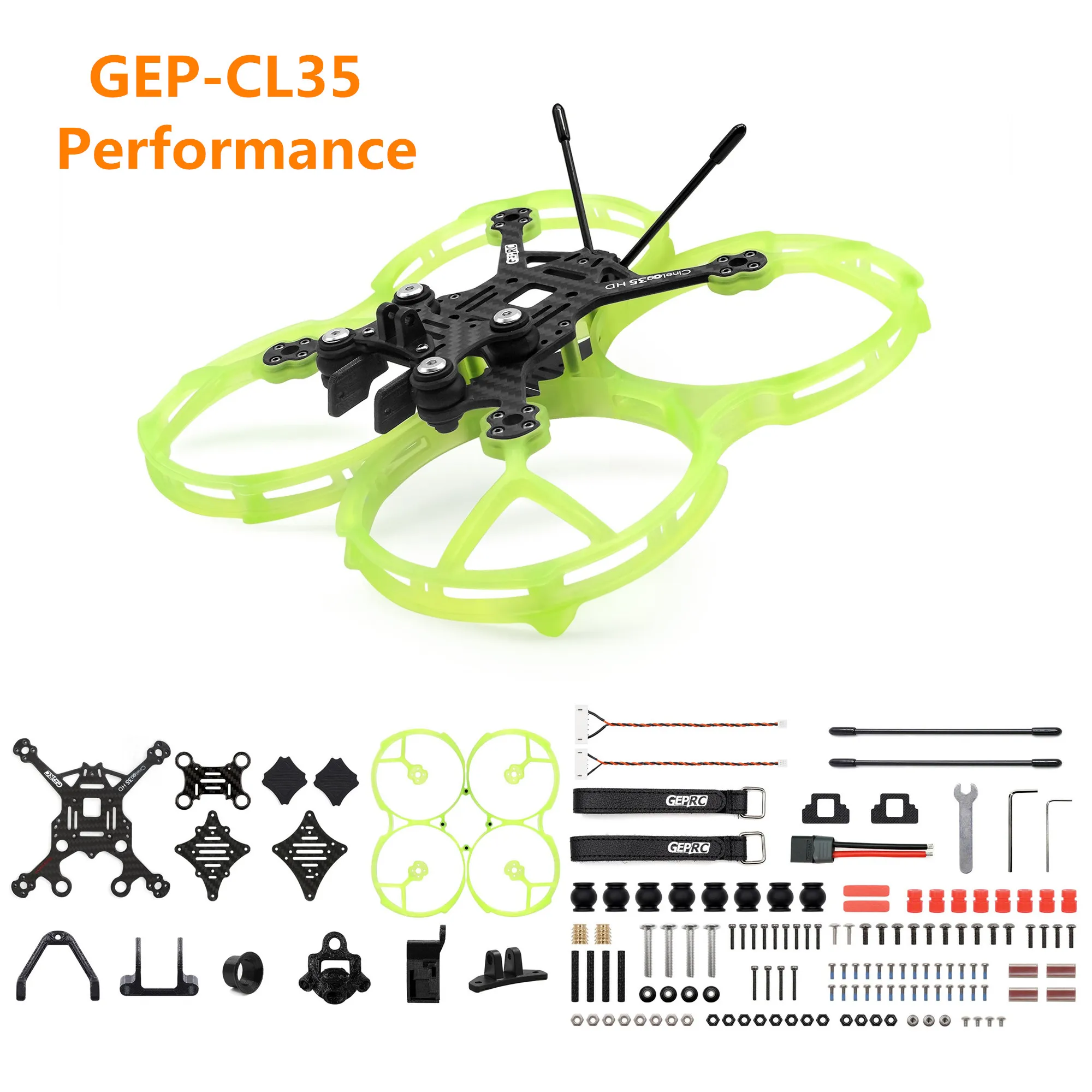 

GEPRC CineLog35 HD Performance Drone GEP-CL35 Performance Quadcopter Frame Carbon Fiber Repair Parts Scrws Accessories