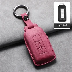 Luxury Leather Smart Key Case Cover - Premium Car Accessory (Red A1)