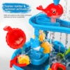 Sand water game table toy 3-Tier Outdoor Water Play Table Toys for Tables Summer Beach Toys for Outside Backyard for Kids age3-8 4