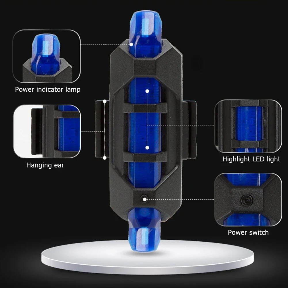 2PCS Electric Scooter Warning Light Night Safety LED Flash Lamp for M365 Pro Electric Scooter LED Flashlight Taillight 4 Modes