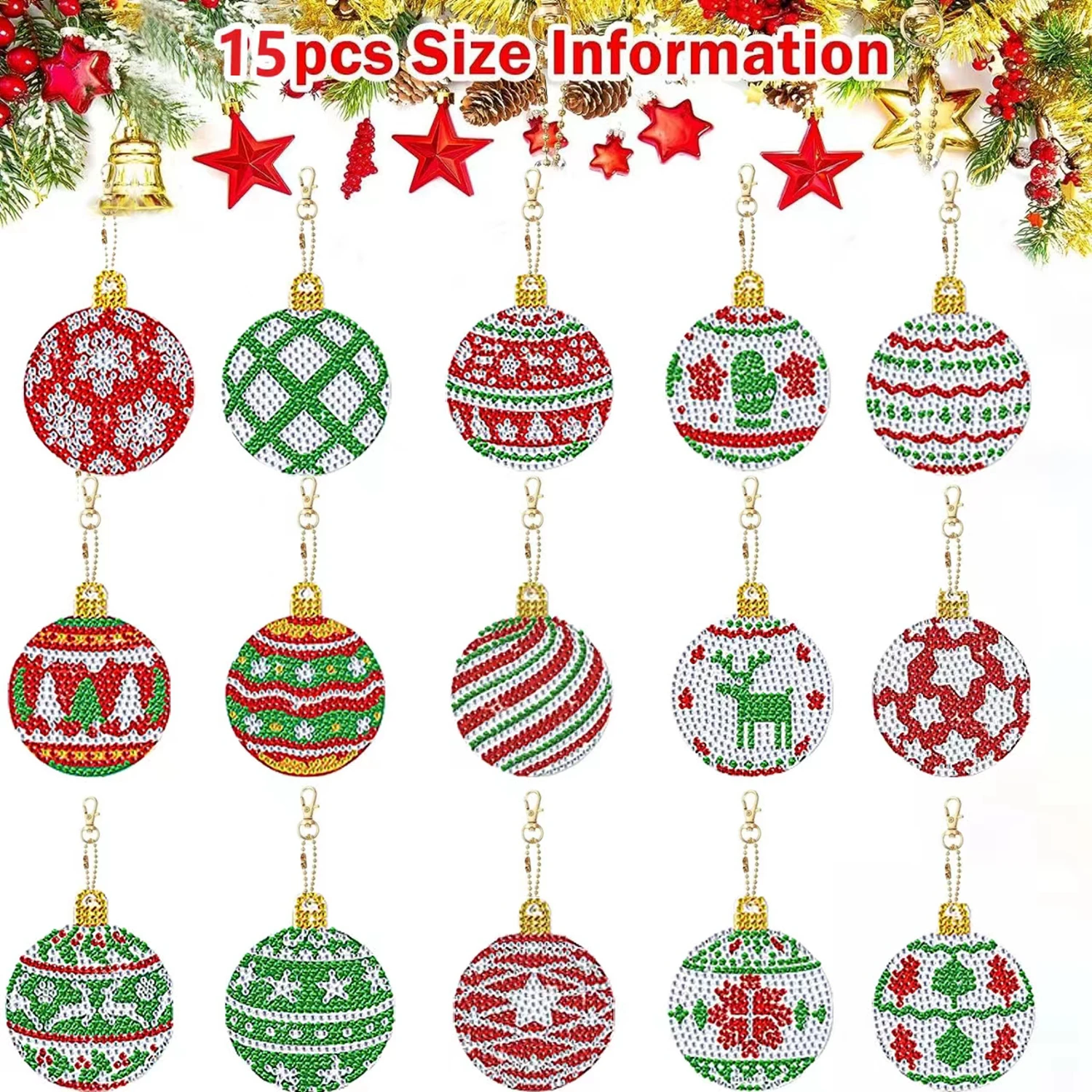15pcs-Set-DIY-Diamond-Painting-Christmas-Ball-Ornaments-Double-Sided