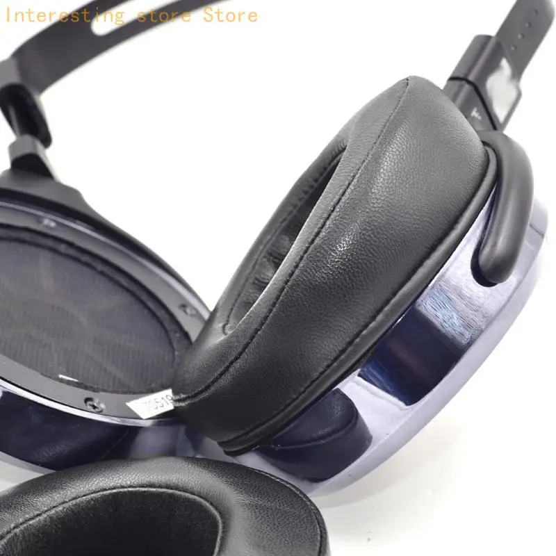 Kopfhörer-Ersatz-Ohrpolster, 1 Paar schwarze ovale Ohrpolster-Set, kompatibel mit Superlux HD681 HD668B HD672 55KC