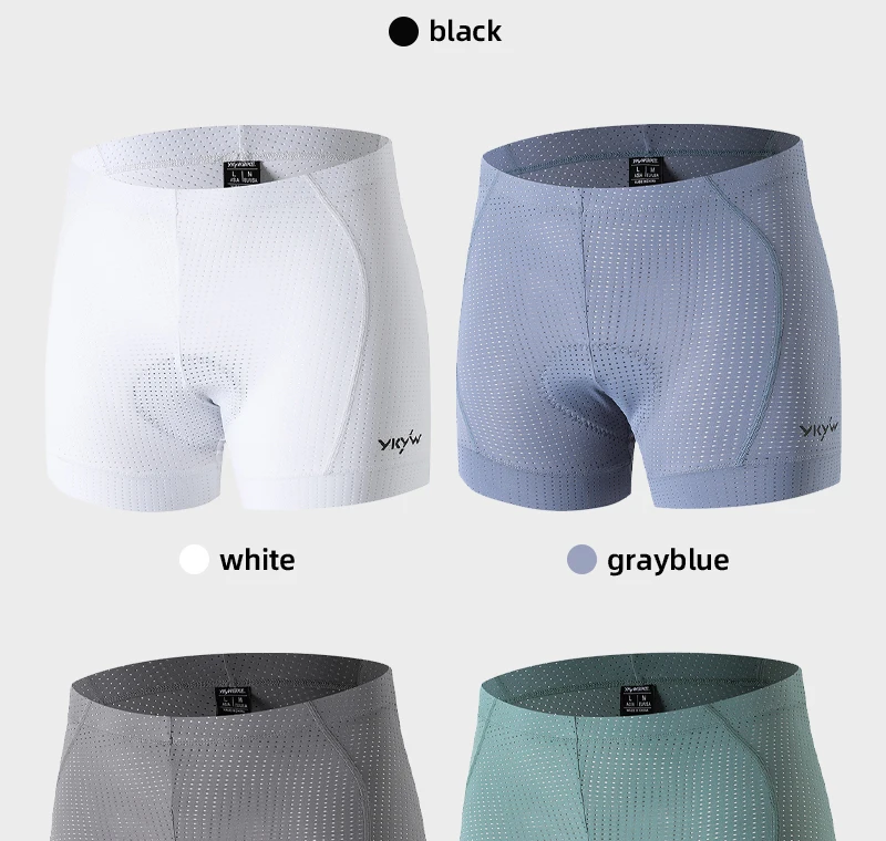 YKYWBIKE Herren-Radunterwäsche, atmungsaktive Mesh-Shorts, weiche, bequeme, 200 kg/m³ schwammgepolsterte Unterhose für MTB-Rennräder – Detail 16