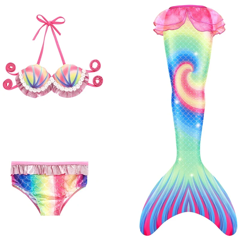 sexy halloween costumes for women Girls Swimsuits Mermaid Tail Cosplay Mermaid Costume Swimming With or No Monofin Kids Swimmable Children Swimwear Dress vampire costume women Cosplay Costumes