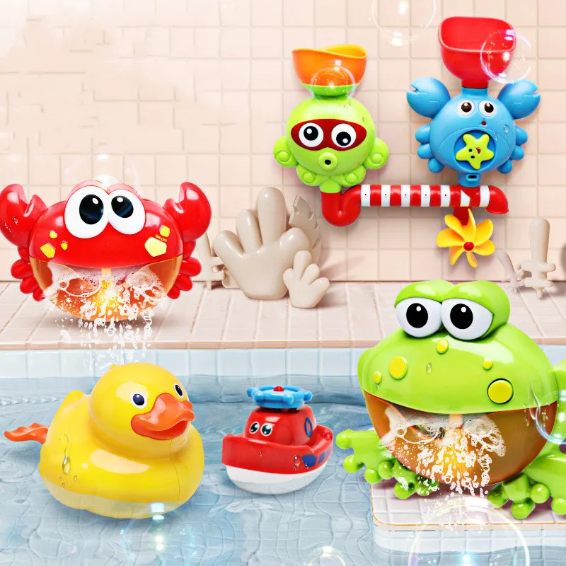 Bubble Crabs Baby Bath Toy Funny Toddler Bath Bubble Maker Pool