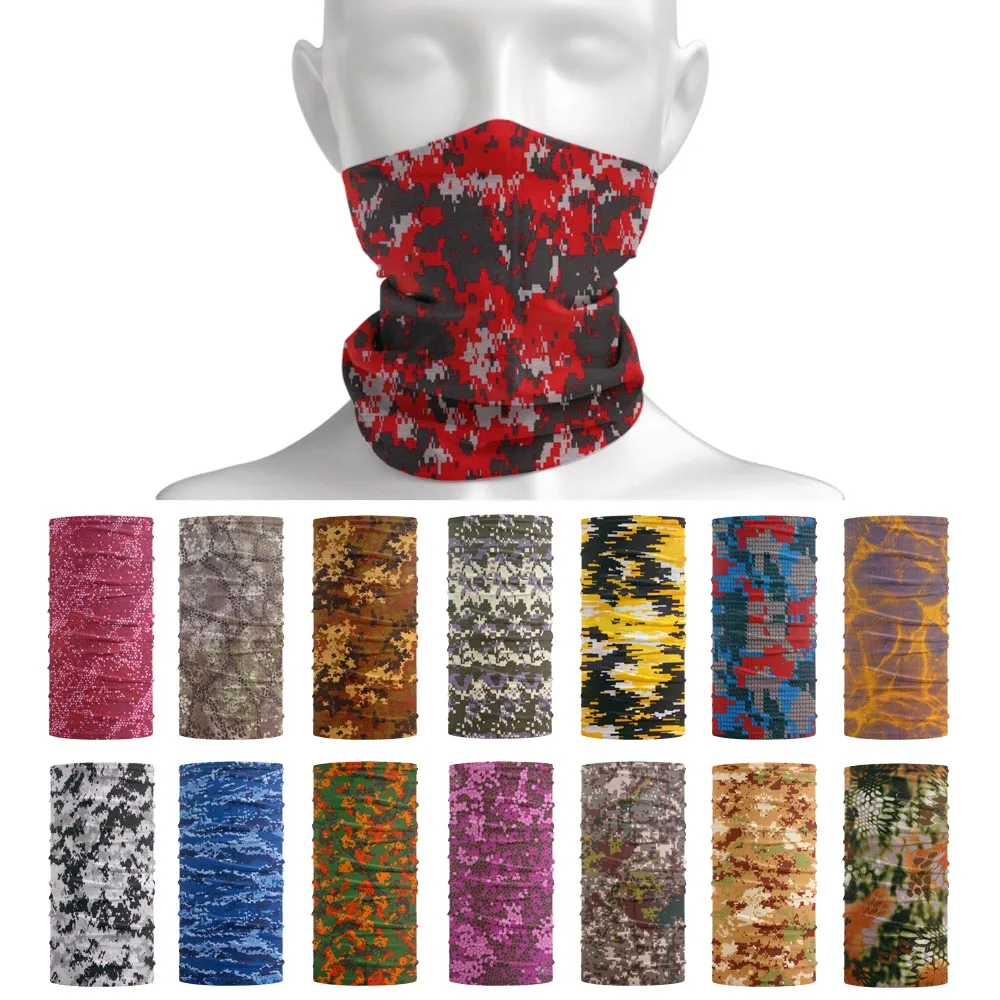 Tactical Camouflage Bandana Neck Gaiter Women Balaclava Men Wargame CP Military Hunting Cycling Face Mask Scarf Running Headband