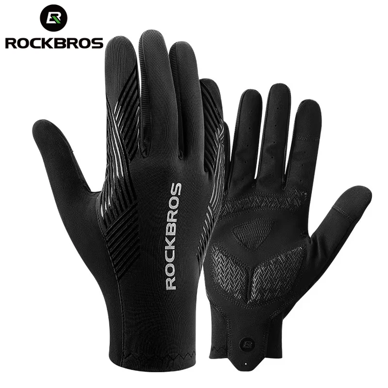 ROCKBROS Women's Men's Cycling Gloves Full Finger Bicycle Gloves Man Spring Autumn Summer Touchscreen Sport Road Bike Mtb Gloves 2