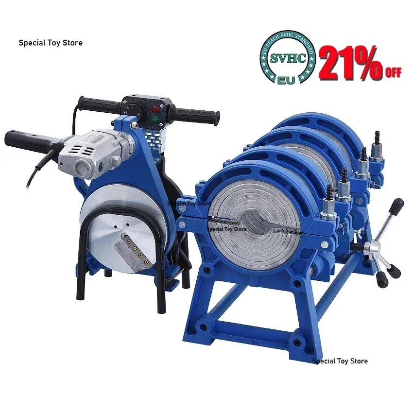 63-200 Hand Push Type Butt Welding Machine PE Fusion Welding Machine Pipe Hot Melt Machine Precision PE Butt Fusion Welder 220V 3