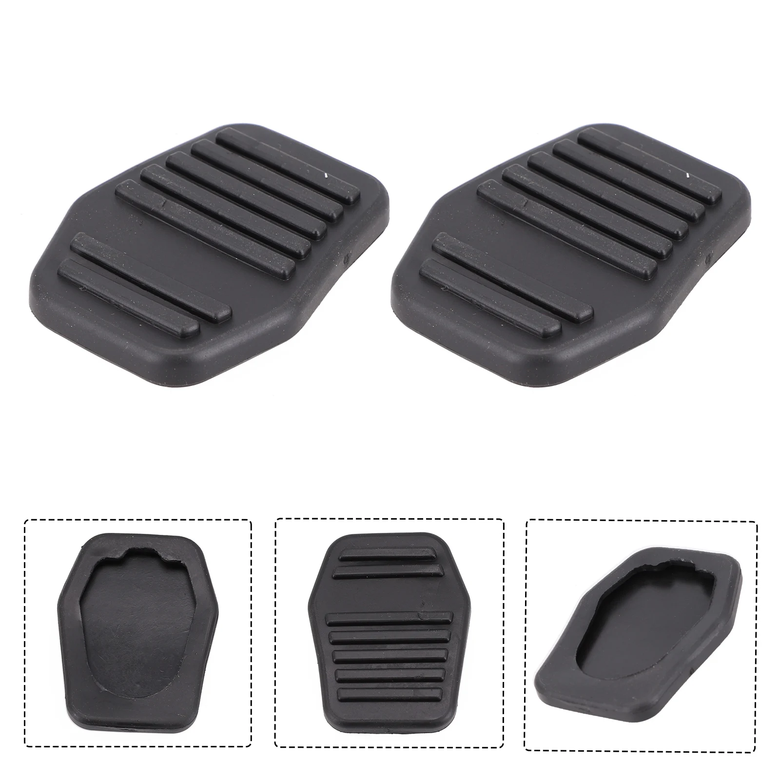 2pcs Rubber Pedal Pad Rubber For Ford MK6 MK7 Connect 02-14 94BB7A624AA Pedals Pads Parts Accessories