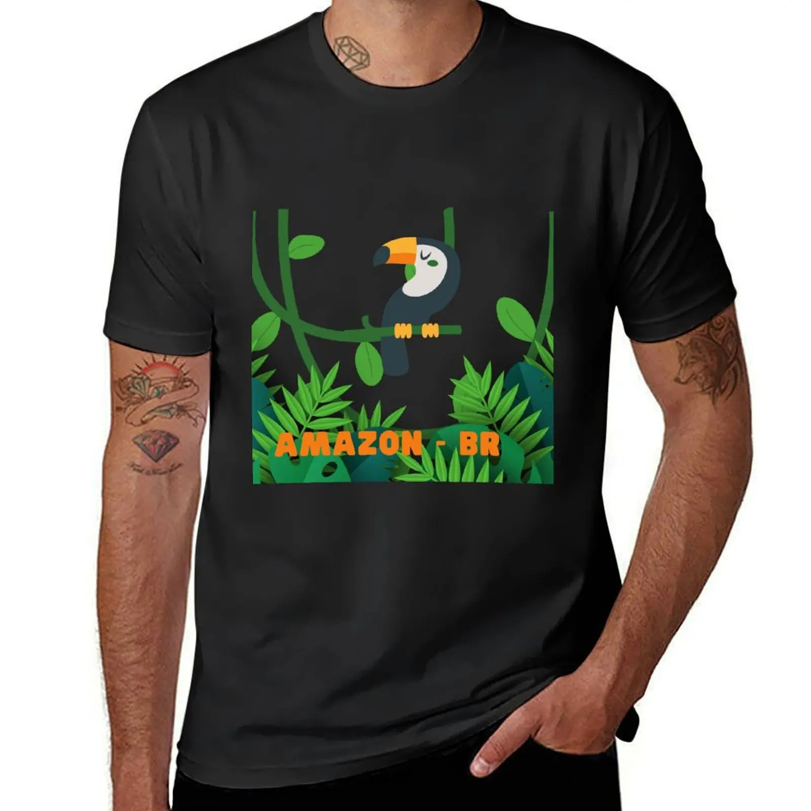 Amazonas-brasilien-regenwald-wunder der welt t-shirt kawaii kleidung kurzarm t-shirt große und große t-shirts für männer