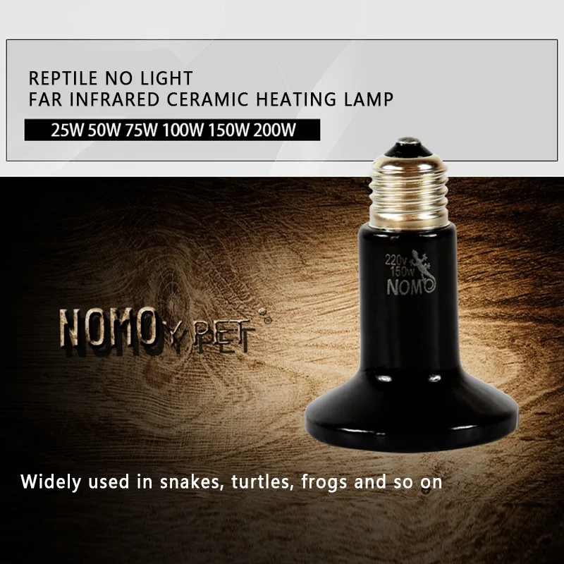 25-100W Turtle Basking Ceramic Bulb Reptile Infrared Heater Turtles Snake Lizard Petds Chick Lamp Reptile Breeding Tank Lighting