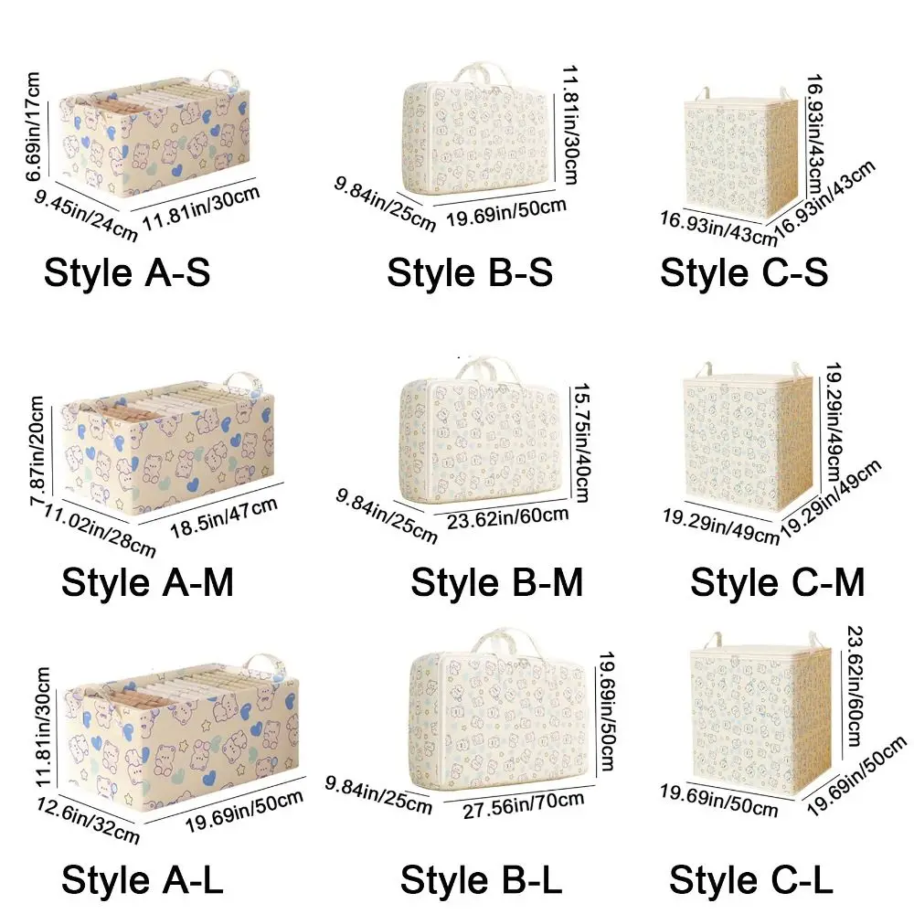 Non-Woven Fabric Clothes Quilt Storage Box Foldable Stackable Clothes Storage Box Dustproof with Handle Luggage Moving Bags 6