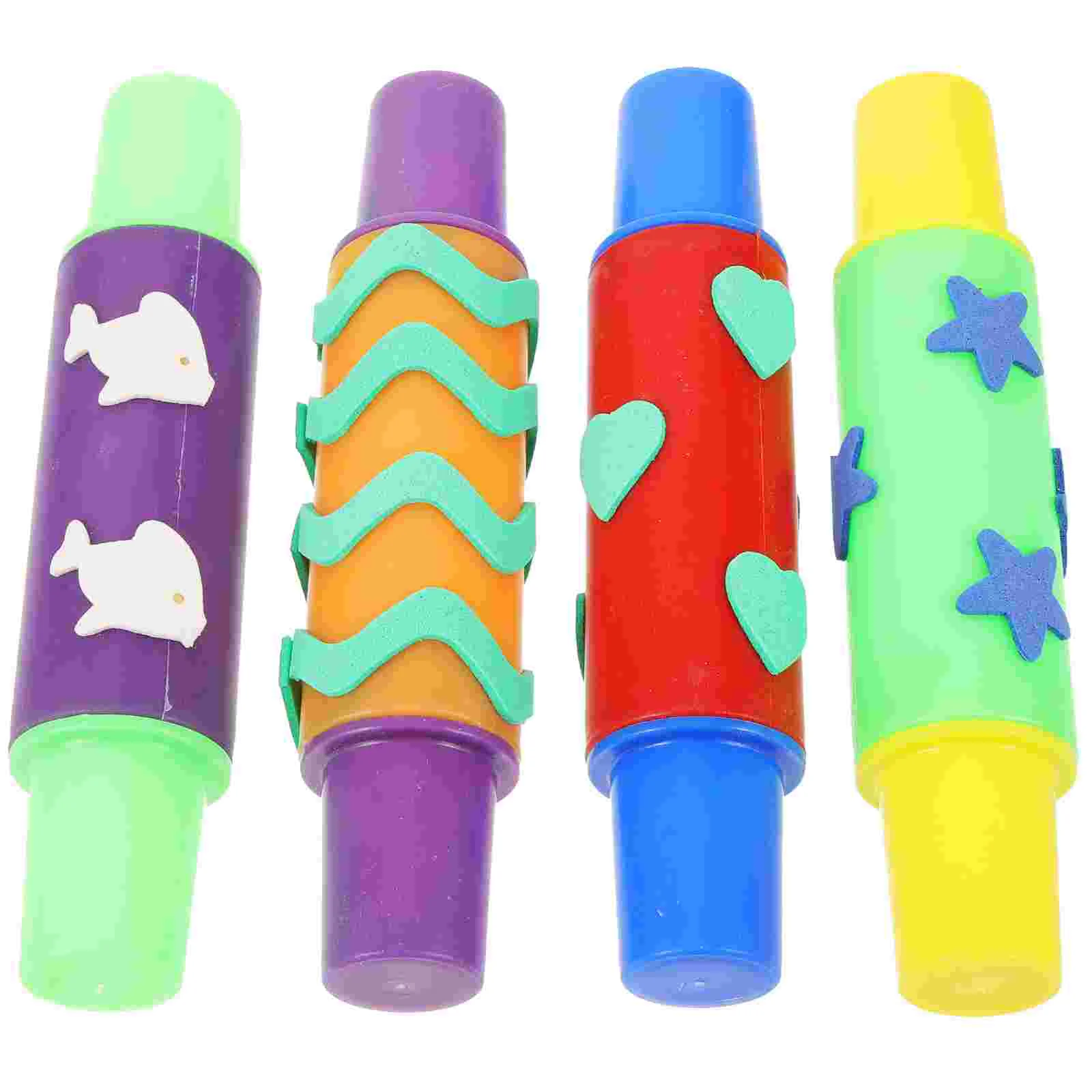 4 Pcs Sponge Brush Supplies for Kids Painting Roller Drawing Graffiti Painted Tool Craft