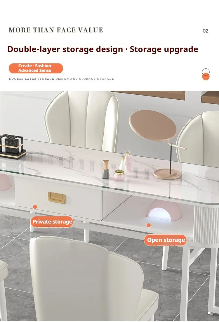 Description Picture 6 of itemCorner Tables Nail Salon Furniture Desk Pedicure Nails Professional Table Makeup Organizer Manicure mesas de manicura nail desk