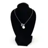 Black Mannequin Necklace Jewelry Pendant Display Stand Holder Show Decorate Rack Black Velvet Fabric Choker Organizer Showcase 2