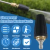High Pressure Washer Spray Nozzle Kit  1/4"Quick Connect 360 Rotating Turbo Nozzle Sprayer 4000 PSI Multiple Degree Spray Nozzle 2