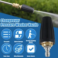 High Pressure Washer Spray Nozzle Kit  1/4"Quick Connect 360 Rotating Turbo Nozzle Sprayer 4000 PSI Multiple Degree Spray Nozzle 2