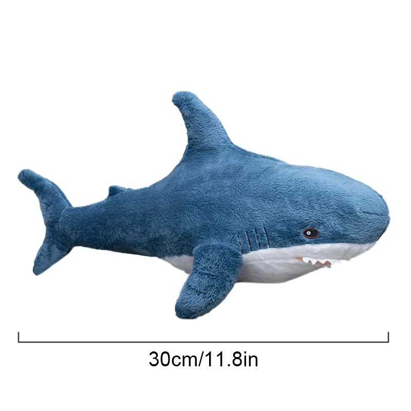

Милые реалистичные плюшевые игрушки в виде акулы, 30 см, мягкие морские животные, Синяя Акула, изысканные куклы, игрушки для детей, подарок на день рождения для девочек, Декор