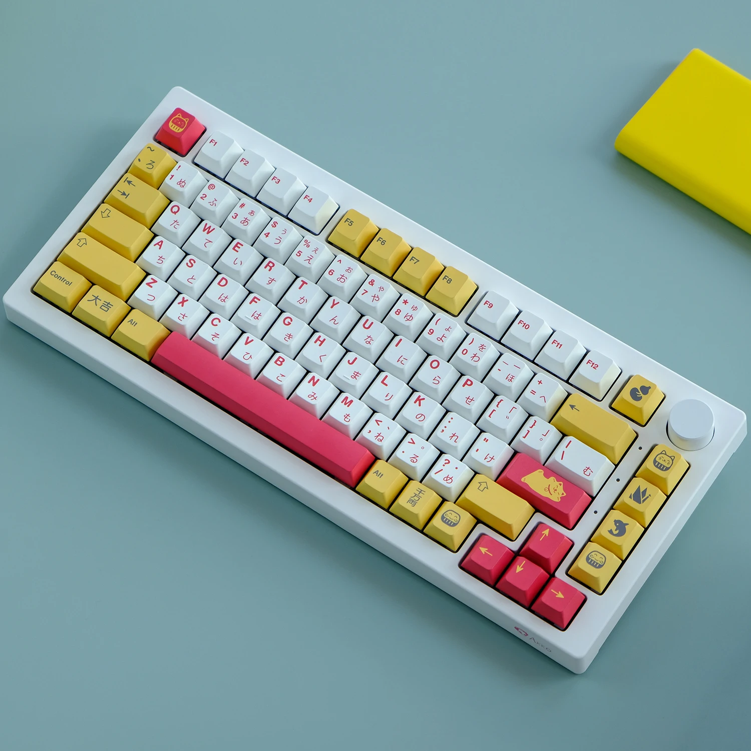 chaves gmk gato sorte keycaps cereja perfil pbt tintura sublimação teclado mecânico para mx interruptor com shift