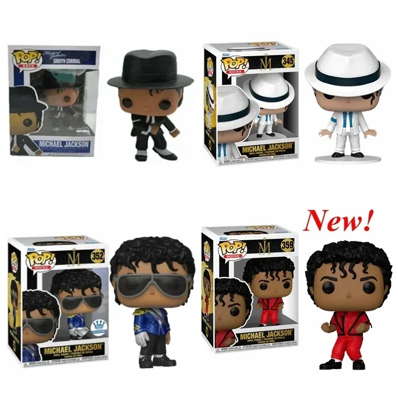 2025 New FUNKO POP Music Singers Stars #24 #345 Michael Jackson #352 #359 Figures Toys Vinyl Doll Collection Models for Gifts