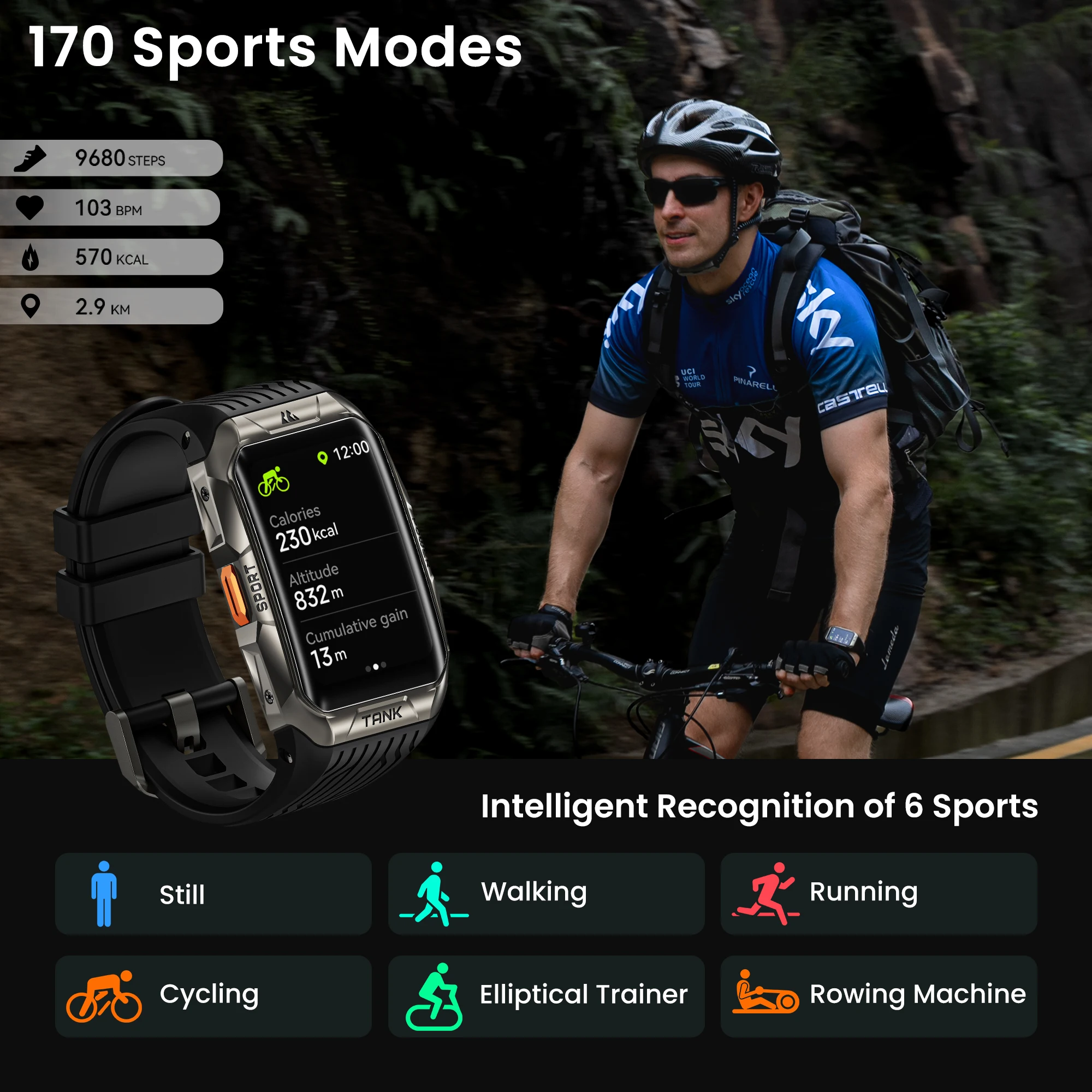 2025 KOSPET TANK X2 Rugged Smart Watch For Men 3D Curved Screen AMOLED AOD 5ATM IP69K Waterproof Bluetooth Call AI Assistant 6