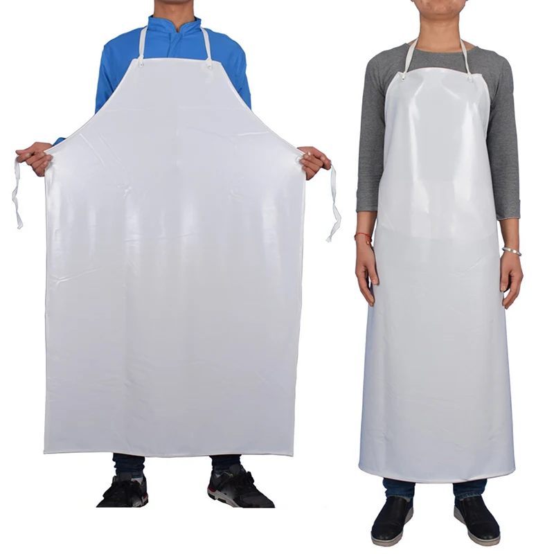 1Pcs thickened white apron restaurant barbecue waterproof and oilproof