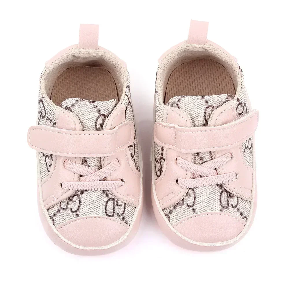 Baby Girls Sneakers Non-slip Soft Sole PU Leather Shoes First Walker Newborn Baby Boy Unisex Shoes