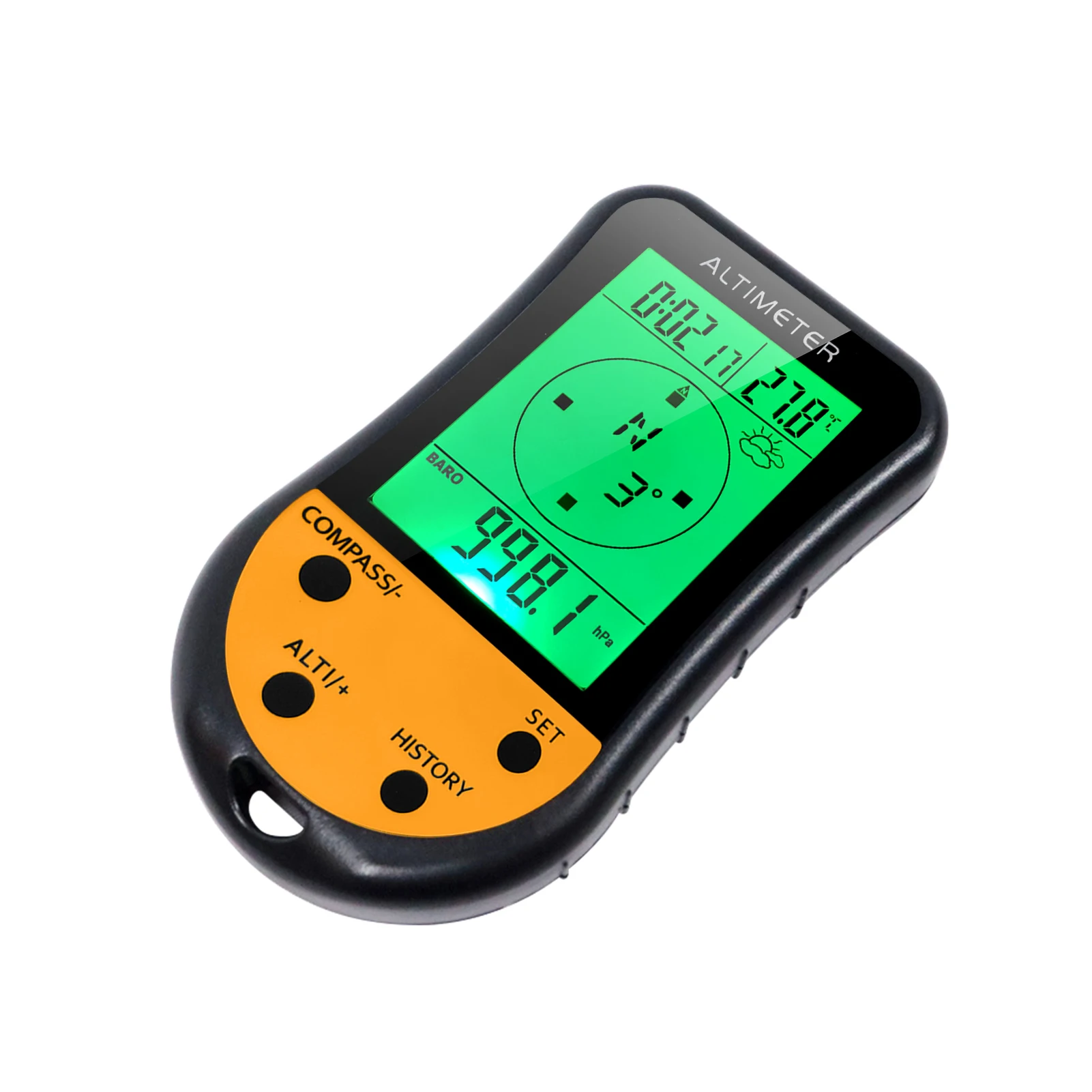 Digital Altimeter 8 in 1 Multifunction Backlight Mini Altimeter Barometer  Compass Thermometer Weather Forecast Clock Calendar