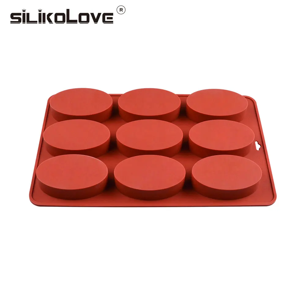 SILIKOLOVE 9 Cavity Oval Soap Mold Silicone Soap Molds For DIY Making silicone mold soap molds