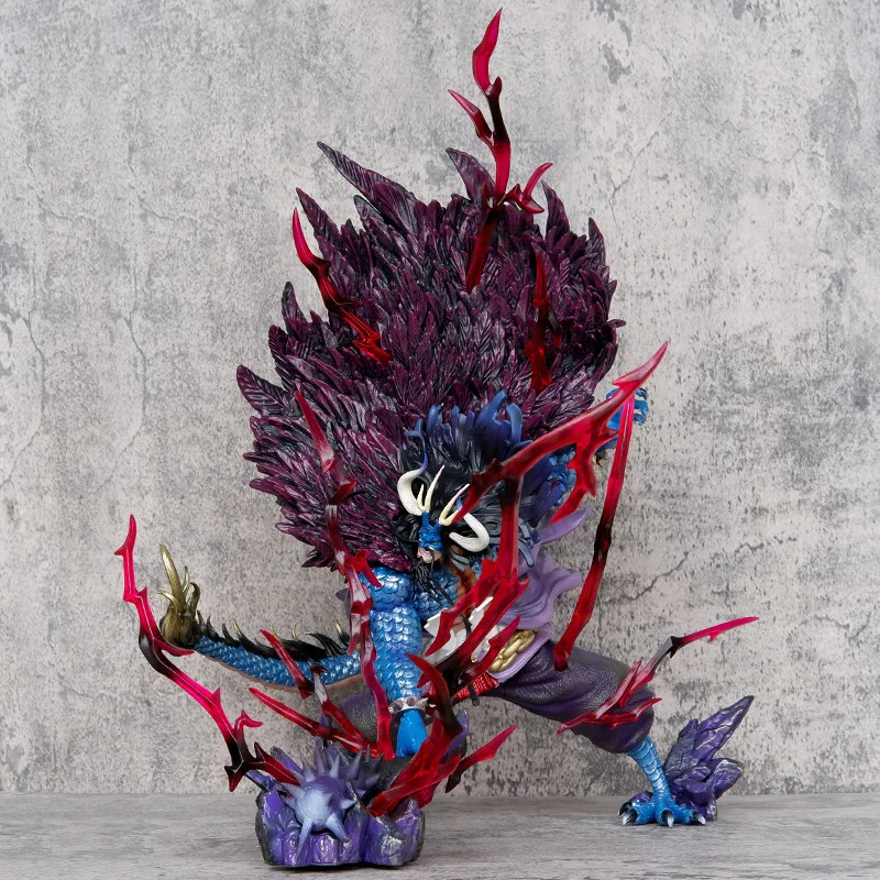 

Anime One Piece Kaido Human-Beast Form Thunder Bagua Battle Ver. GK PVC Action Figure Statue Collectible Model Toys Doll Gifts