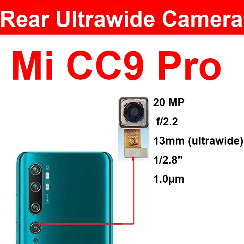 Front Back Rear Camera For Xiaomi Mi CC9 Pro Main Back Camera For