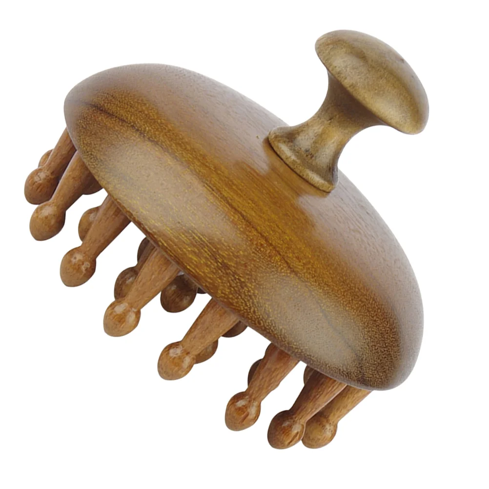 Wooden Massage Comb Wide Tooth Hair Brush Shampoo Brush Round Tip Scalp Massager Comb Guasha Tool Wet Dry Hair Scalp Care Brush wooden handle sharp tooth cloth marking wheel tailor tracing hand diy tool marking non woven cloth marking wheel hand tools