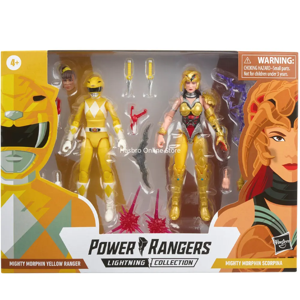 Y Power Rangers Lightning Collection Mighty Morphin Yellow Ranger Aisha Vs.Scorpina 2Pack 6 Pollici Premium Action Figure F2046