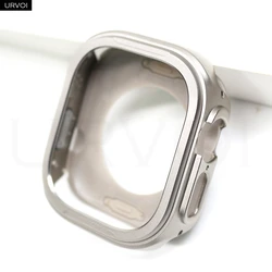 URVOI Zinc Alloy Bumper Case for Apple Watch - Enhanced Color - Changing Protective Cover (Titanium color)