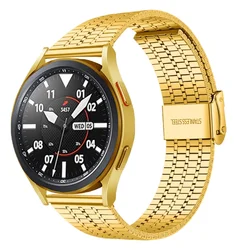 Premium Stainless Steel Watch Band - Sleek Metal Strap for Universal 20MM (Gold)