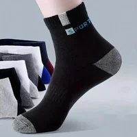5 paires de chaussettes d'été et de printemps en Fiber de bambou pour hommes, chaussettes de sport en coton respirantes, déodorantes, chaussettes d'affaires, grande taille 39-45 2