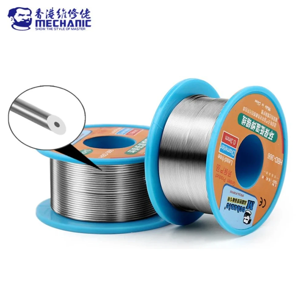 

MECHANIC 210℃ 40g Lead Free Low Temperature Degree Melting Point Soldering Wire 0.6 0.8 0.5 0.4 0.3mm for BGA Solder Wire