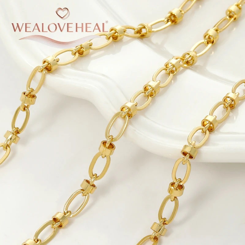 18K vergoldeter Messingknoten Hip Hop Punk Gliederkette Halskette Armband DIY Schmuck Zubehör handgefertigte Erkenntnisse – Detail 17