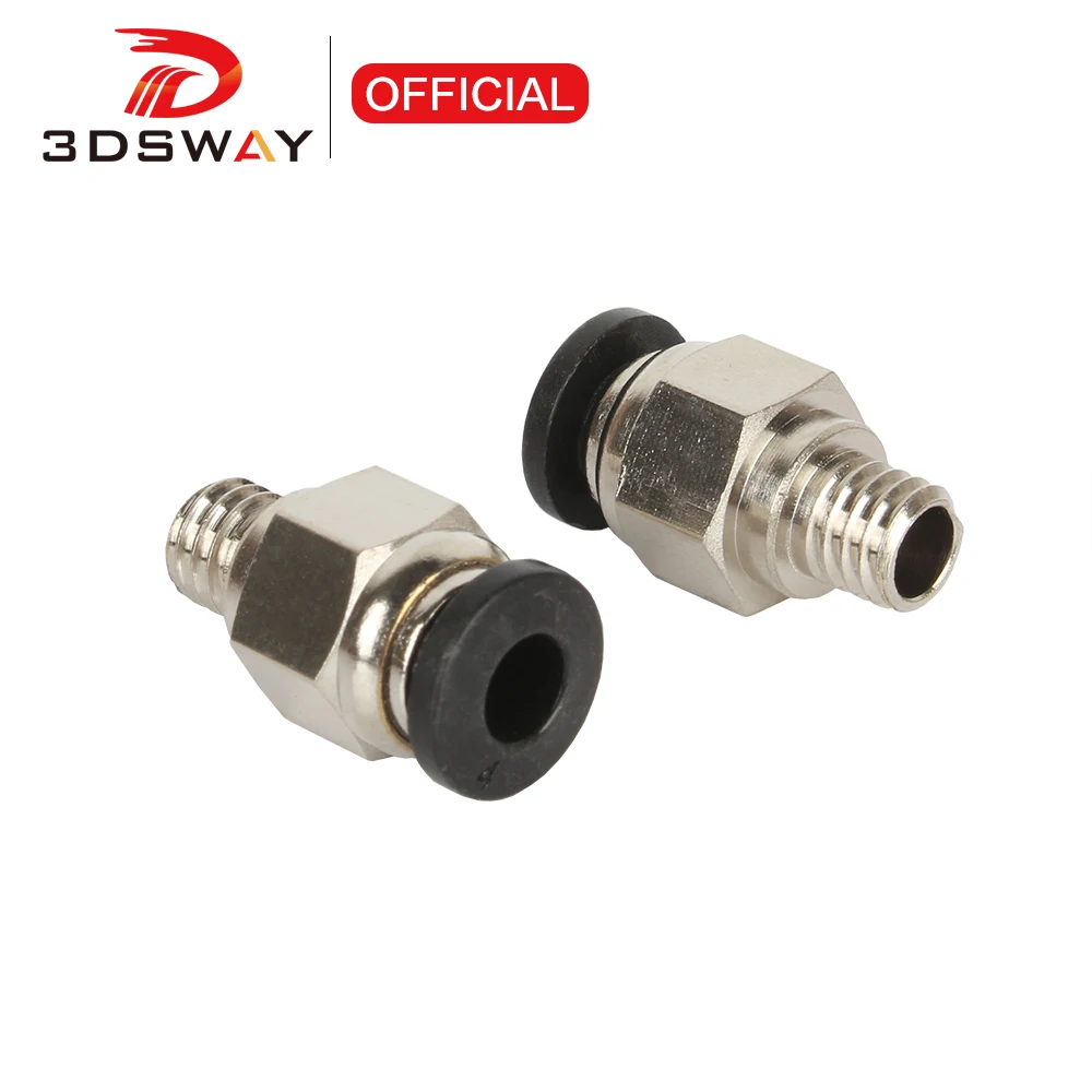 

3DSWAY 3D Printer Part PC4-M6 Pneumatic Quick Connector Remote Feeding Tube Straight Through Quick Plug 6MM Plug