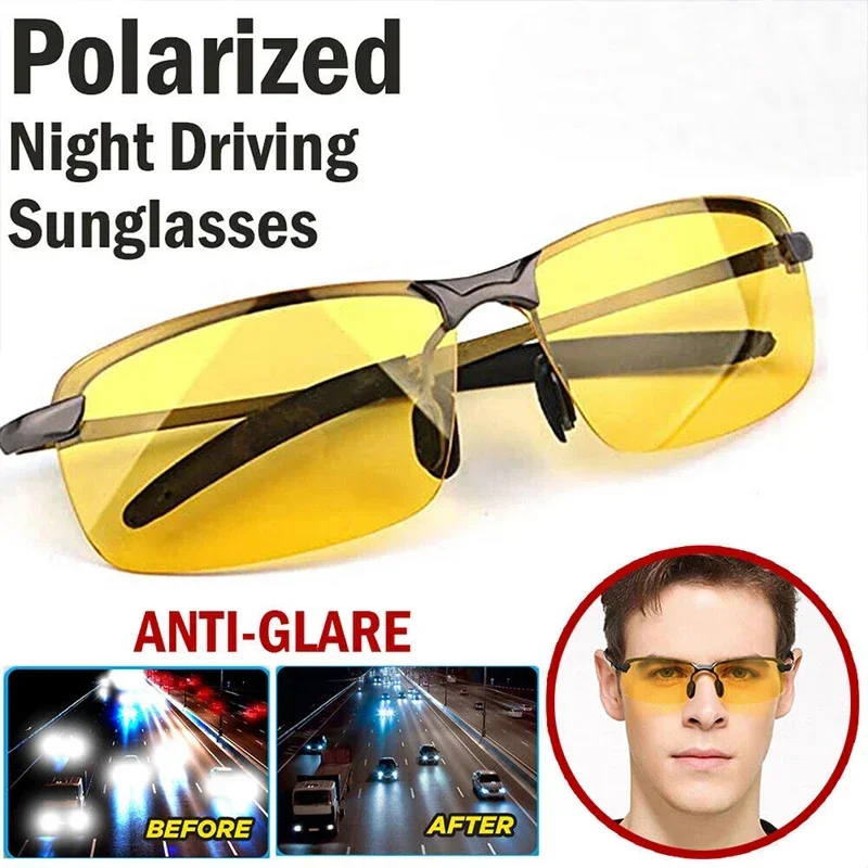 Day Night Car Vision Driver's Eyewear Anti Anti-Glare Night Vision Driver Goggles Night Driving Enhanced Light Glasses Anti-UV