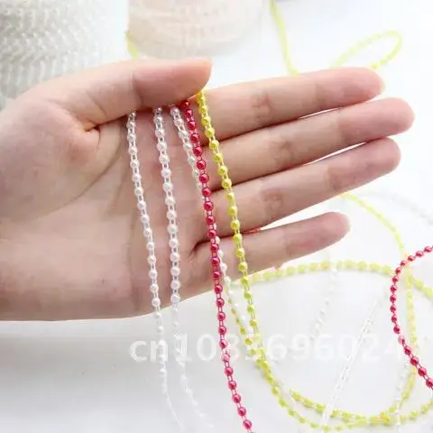 

Imitation Pearl Beads Line Chain Trim 5Meter For DIY Party Crafts Wedding Bride Bouquet Decor Clothing Supplies Jewelry Findings