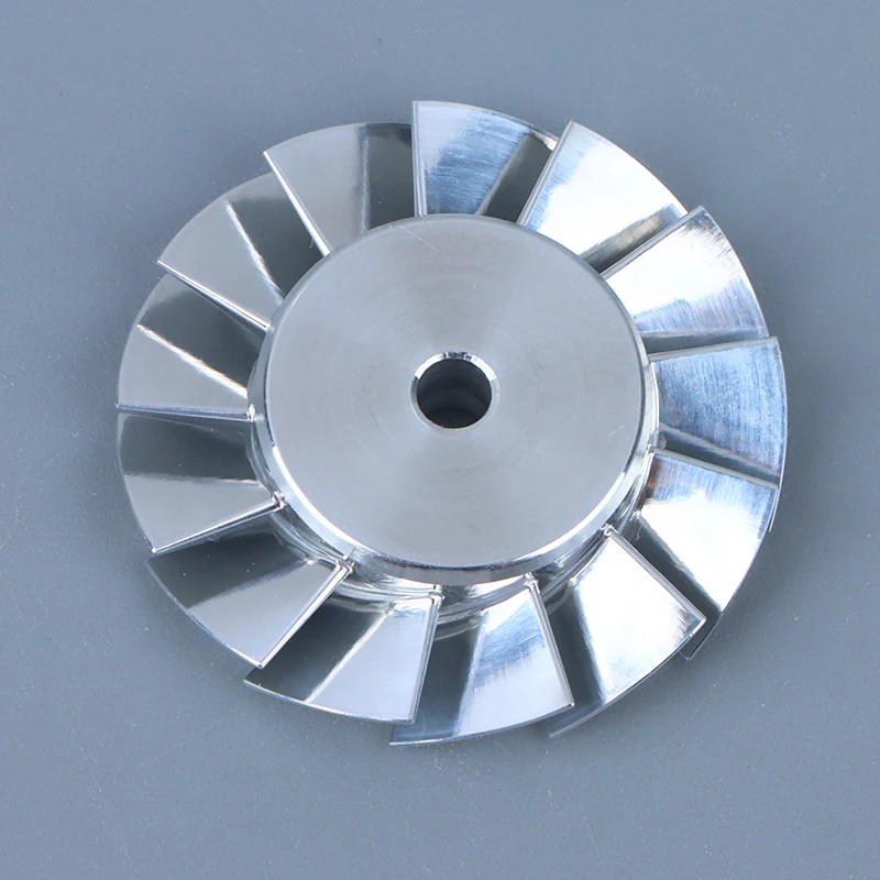 Parti durevoli dell'asciugacapelli girante della ventola da 27mm accessorio di riparazione della girante in alluminio ad alta precisione lavorato a CNC