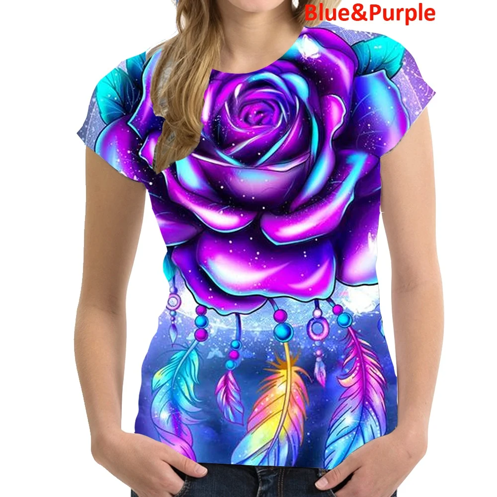 tシャツ 3D ROSE TSHIRTS/3DローズTシャツ レディース 3D ROSE TSHIRTS/3DローズTシャツ（Tシャツ/カットソー