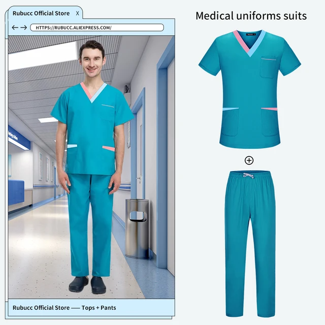 Arts uniform zomerchirurgie verpleegpak ziekenhuis werkkleding schoonheidsspecialiste met korte werk medische kleding voor heren| | - AliExpress