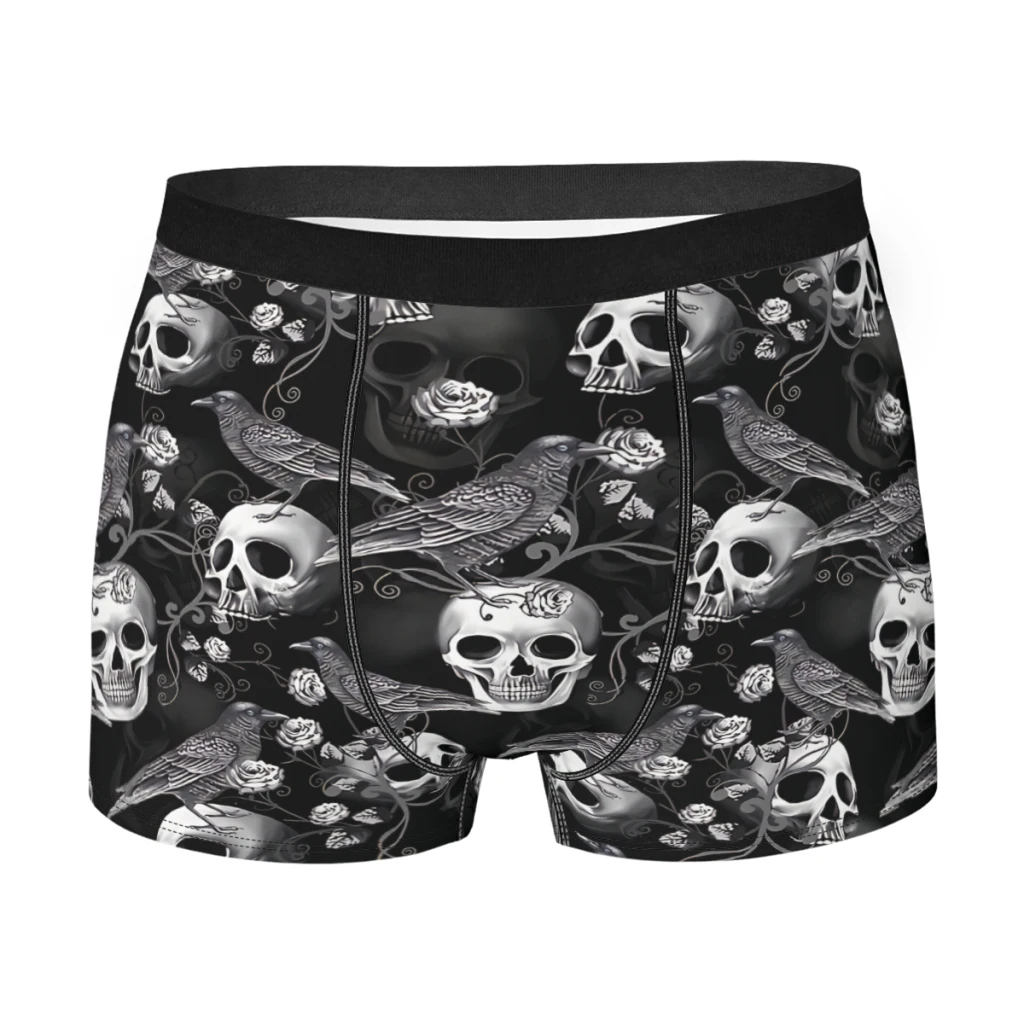 

Gothic Crow and Skull Underpants Homme Panties Men's Underwear Comfortable Shorts Boxer Briefs