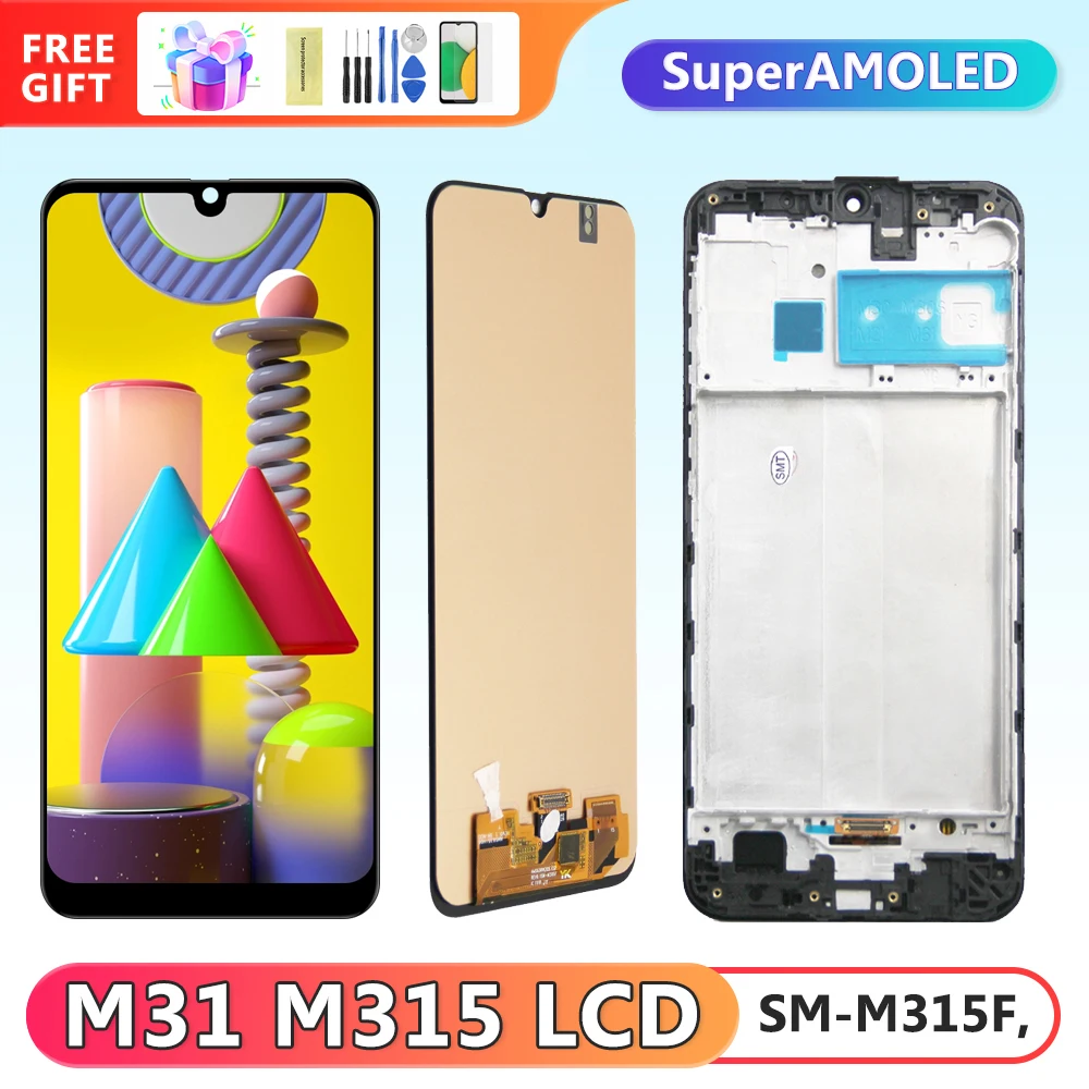 Super Amoled M31 Display Screen, For Samsung Galaxy M31 M315 M315f Lcd
