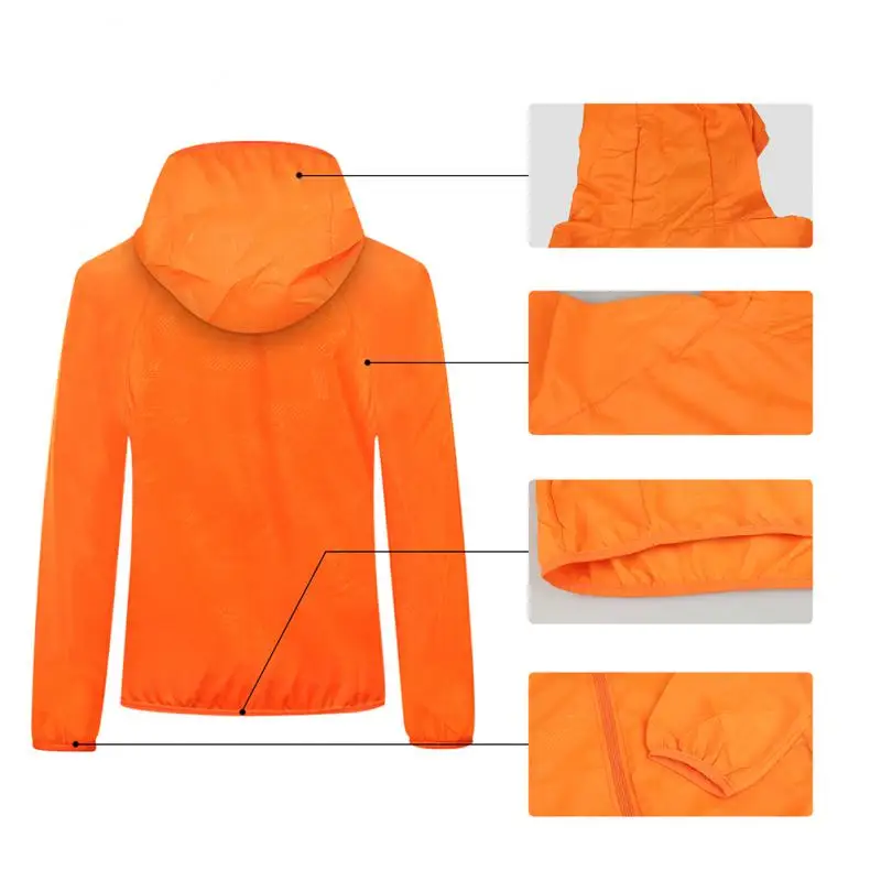 방풍 반사 사이클링 저지, MTB 자전거 자전거 바람막이, 방수 경량 자외선 차단 하이킹 재킷, 사이클링 의류